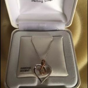Sterling silver heart necklace
